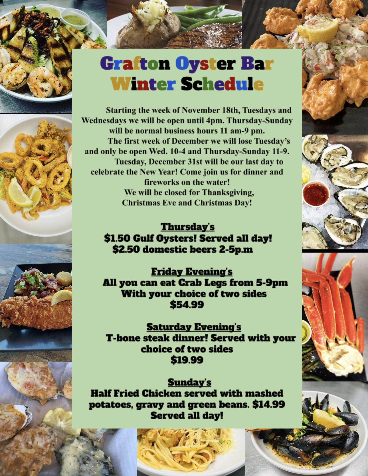 grafton-oyster bar winter schedule